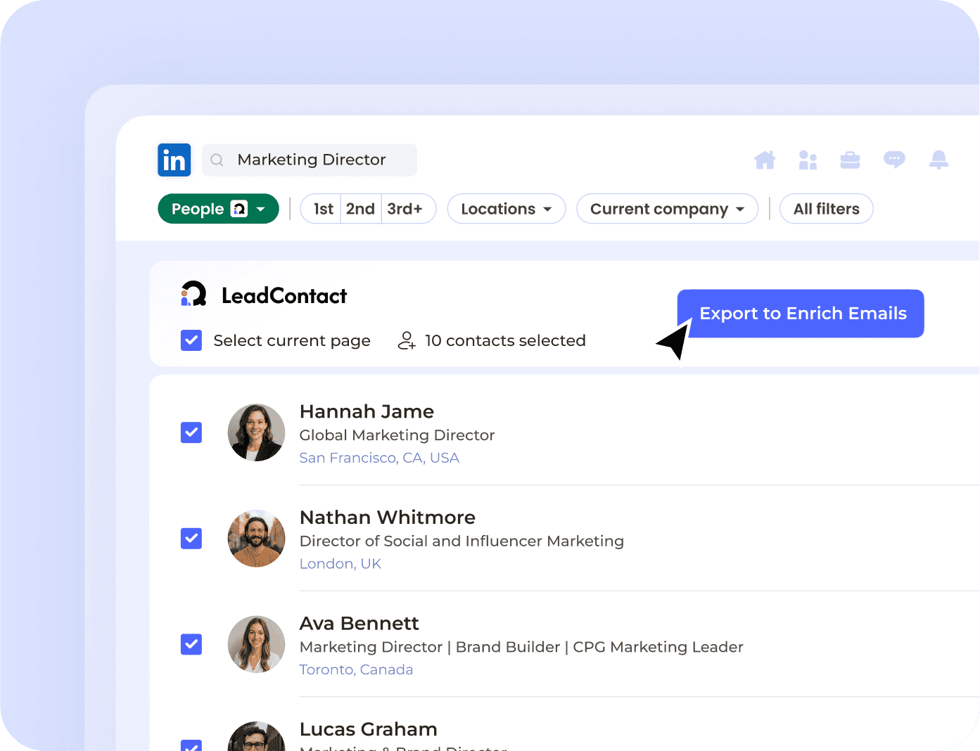 LinkedIn Search Results